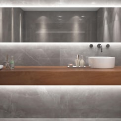 Porcelanato Eliane Pulpis Gray Polido Cinza 60x120cm Retificado 