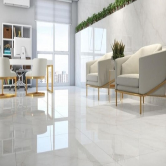 Porcelanato Elizabeth Champagne Acetinado 84x84cm Retificado - Imagem principal - 150d7421-a42c-4e28-84f8-cb921cdea0be