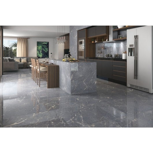 Porcelanato Elizabeth Imperador Gris Polido 84x84cm Retificado  - Imagem principal - 85c88241-a145-46a3-8413-2c880c8896a6