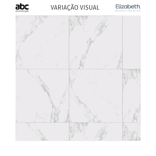 Porcelanato Elizabeth Le Blanc Polido 84x84cm Retificado  - Imagem principal - 1be619f8-bcbb-43bb-bc37-4a0498639c5a