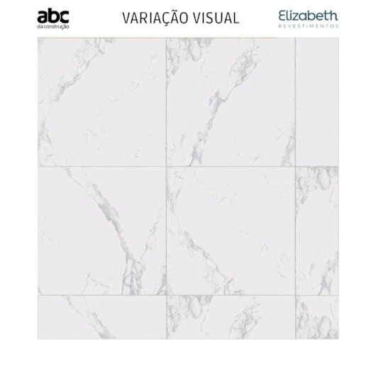 Porcelanato Elizabeth Le Blanc Polido 84x84cm Retificado - Imagem principal - 05cd36da-1a92-4f49-ba4c-d089d2d8b99c