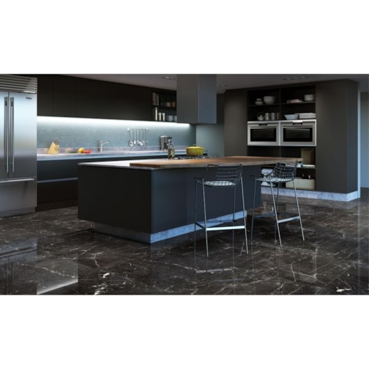 Porcelanato Elizabeth Nero Reale Polido 84x84cm Retificado - Imagem principal - 1c51570a-65cb-4a48-b105-37b43157c4e2