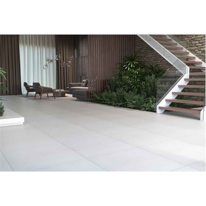 Porcelanato Elizabeth Urban Off White Acetinado 84x84Cm Branco Retificado