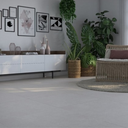 Porcelanato Elizabeth Urban Soft Acetinado 84x84cm Cinza Retificado 