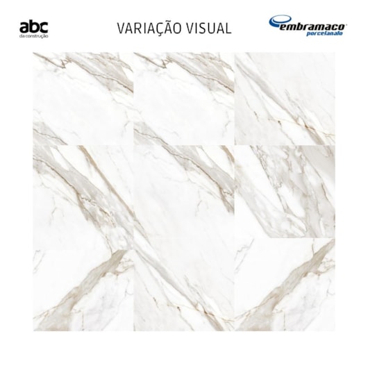 Porcelanato Embramaco Calacata Gold Lux Polido 62x121Cm Retificado - Imagem principal - eed39648-60cf-4318-b83b-371e1a6a2da4
