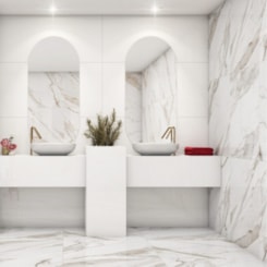 Porcelanato Embramaco Calacata Premium Lux Plus Polido 82x82cm Mármore Retificado