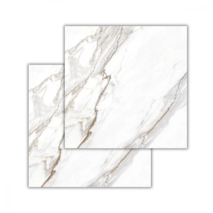 Porcelanato Embramaco Calacata Premium Lux Plus Polido 82x82cm Mármore Retificado 