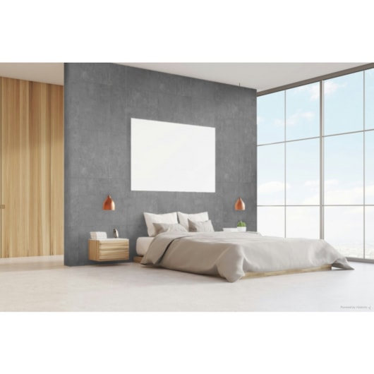 Porcelanato Embramaco District Gray Plus 83027 Acetinado 83x83cm Retificado  - Imagem principal - 59b08f6c-24f7-4c50-a926-858f5bfd2128