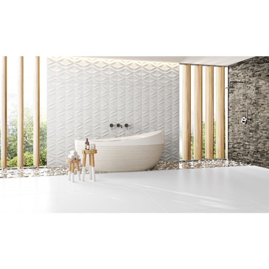 Porcelanato Embramaco Gran Ártico Lux Polido 62x121Cm Branco Retificado  - Imagem principal - dfb1b9fb-69ec-4599-869b-ba65aa0b3455