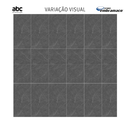 Porcelanato Embramaco Marmi Grafite Lux Polido 62x121Cm Retificado - Imagem principal - 46f70196-3345-4706-928a-5cfcf87aa5d4