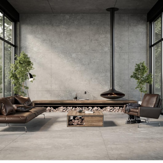 Porcelanato Embramaco Master District Gray Acetinado 122x122cm Retificado - Imagem principal - f7a5cce5-a3d1-4cc7-bb39-242a3eabe676