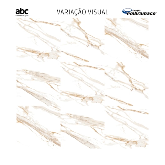 Porcelanato Embramaco Max Calacata Oro Satiny 71x71cm Retificado - Imagem principal - 47fa6992-6870-4506-b26c-6e9dcb7d6b98