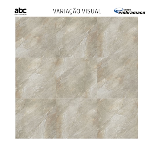 Porcelanato Embramaco New Art Gray Out Plus Externo 83057 83x83cm Pedra Retificado  - Imagem principal - f9a045ea-6a27-456b-a7a5-9efd00b16fd6