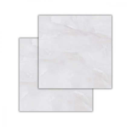 Porcelanato Embramaco Ônix Premium Lux Plus Polido Branco 82x82cm Retificado 