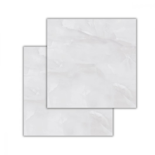 Porcelanato Embramaco Ônix Premium Lux Plus Polido Branco 82x82cm Retificado  - Imagem principal - 893c8d0f-1c83-47f4-8929-f8c3024d0755