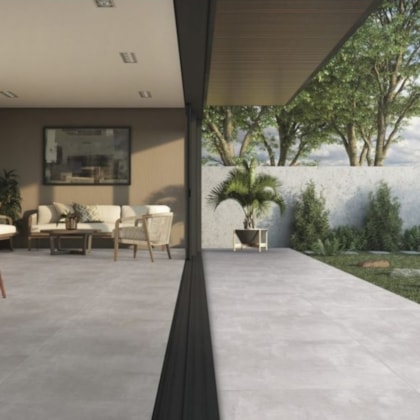 Porcelanato Embramaco Soft Concret Out 83037 Cinza Externo 83x83cm Retificado 