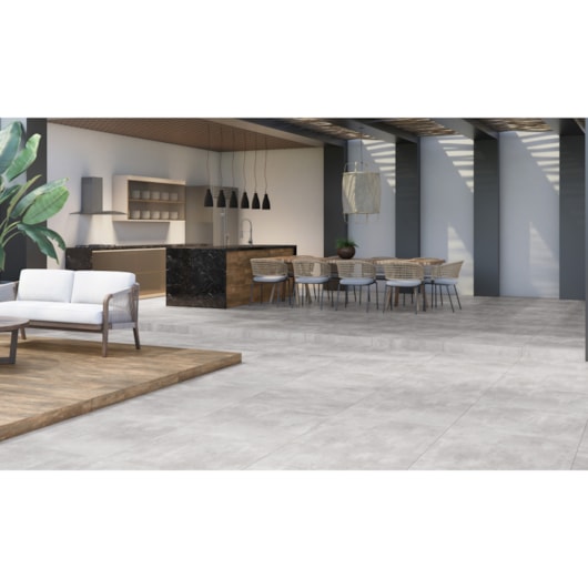 Porcelanato Embramaco Soft Concret Out 83037 Cinza Externo 83x83cm Retificado  - Imagem principal - 0e54b675-f77c-4824-be1e-afd571fa27e5