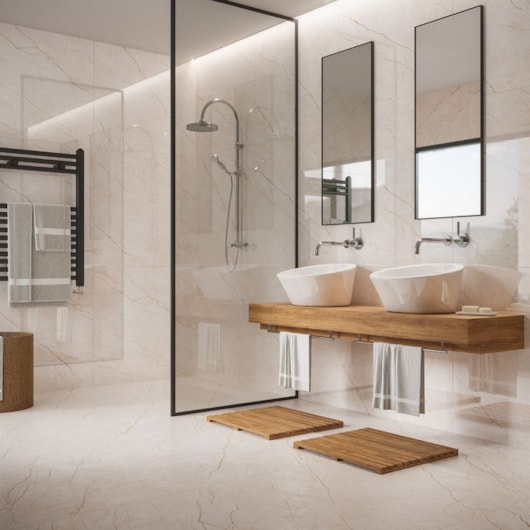 Porcelanato Esmaltado Biancogres Golden Beige Satin Acetinado 90x90cm Retificado - Imagem principal - db8e5c69-f93b-4cb8-ac23-e392e5cd4a3d