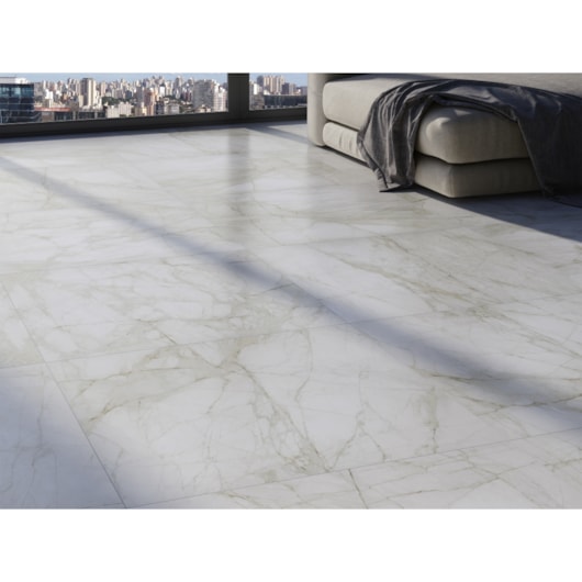 Porcelanato Incepa Marmo Real Acetinado 90x90cm Retificado  - Imagem principal - 5ae71f56-25da-4425-8644-d94c26d634ad