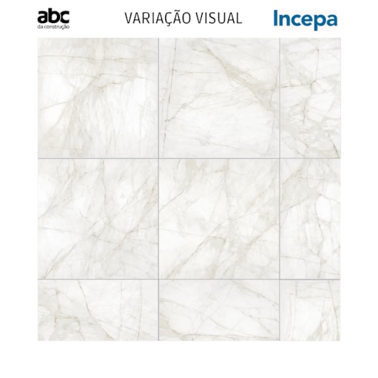 Porcelanato Incepa Marmo Real Acetinado 90x90cm Retificado  - Imagem principal - 331bf35e-7e2a-48ca-aea1-bc5511c3bb05