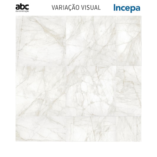 Porcelanato Incepa Marmo Real Polido 90x90cm Retificado - Imagem principal - 132024a8-7e37-4909-9c58-44cfc2adc4d5