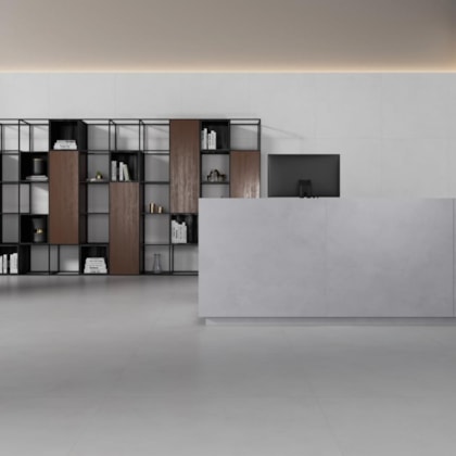 Porcelanato Incepa Polis Acetinado Cinza 90x90cm Retificado