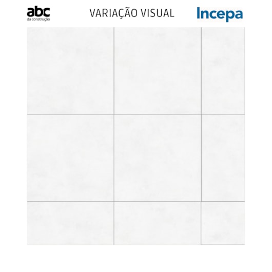 Porcelanato Incepa Polis Off White Polido 90x90cm Retificado - Imagem principal - 5dad0ccd-371e-4b47-b683-150dcb9577f5