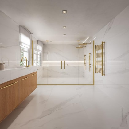 Porcelanato Incesa Calacata Imperial Polido 60x120cm Retificado