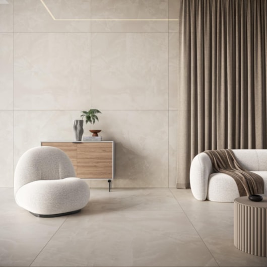 Porcelanato Incesa Dream Off White Polido 80x80cm Retificado - Imagem principal - e40025f8-eabc-4100-8357-ab6aa29763f4