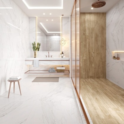 Porcelanato Incesa Marmo Calacata Polido 90x90cm Retificado