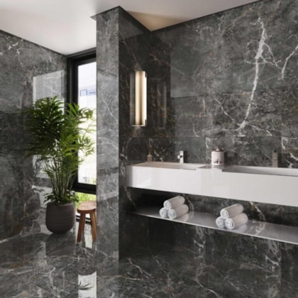 Porcelanato Incesa Marmo Grafite Polido 60x120cm Retificado