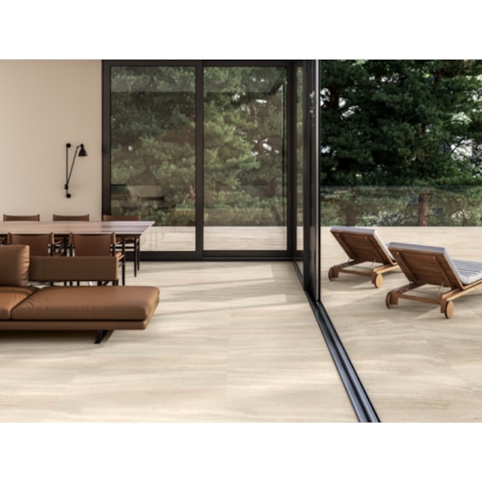 Porcelanato Incesa Travertino Bege Externo 80x80cm Retificado - Imagem principal - cb6995e0-2666-4a90-b922-659b44b6bc94