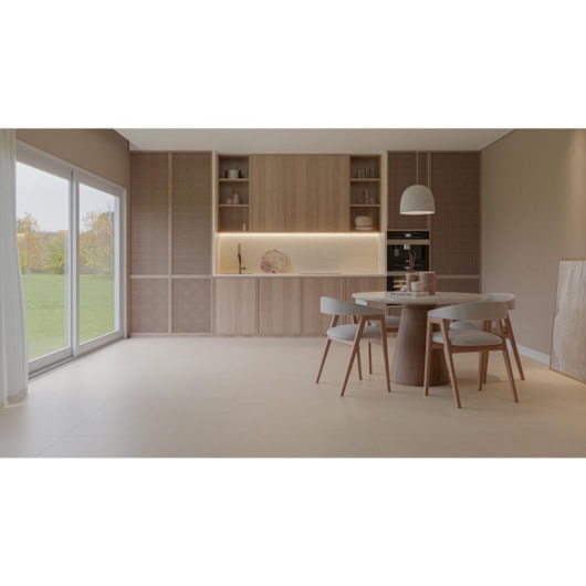 Porcelanato Opus Max Everest Acetinado Beige 71x71cm Retificado - Imagem principal - 32ef3ca5-c3f7-448f-9ab5-a53ed81cb410