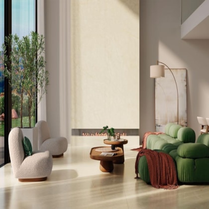 Porcelanato Portinari Avório Gold Ofw Polido 120x270cm Retificado