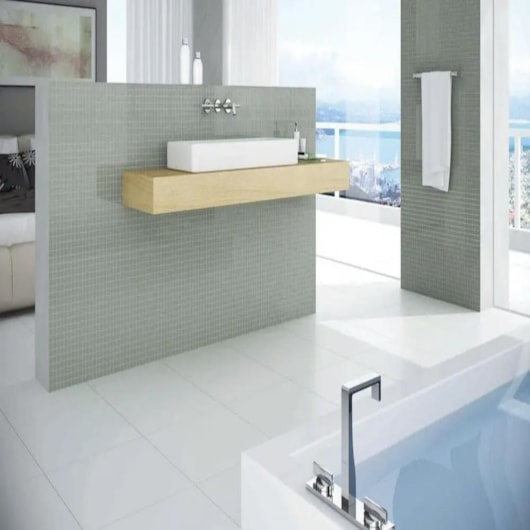 Porcelanato Portinari Bianco Natural 58,4x58,4cm Retificado - Imagem principal - 85581eba-6732-42b0-8ca7-df6315d1a8ad