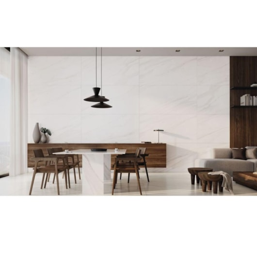 Porcelanato Portinari Calacata Wh Acetinado 120x270cm Retificado - Imagem principal - 7a4f5a31-2e5c-4d12-a291-3d41046b15da