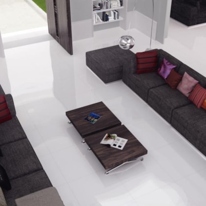 Porcelanato Portinari Croma Branco Natural 87,7x87,7cm Retificado