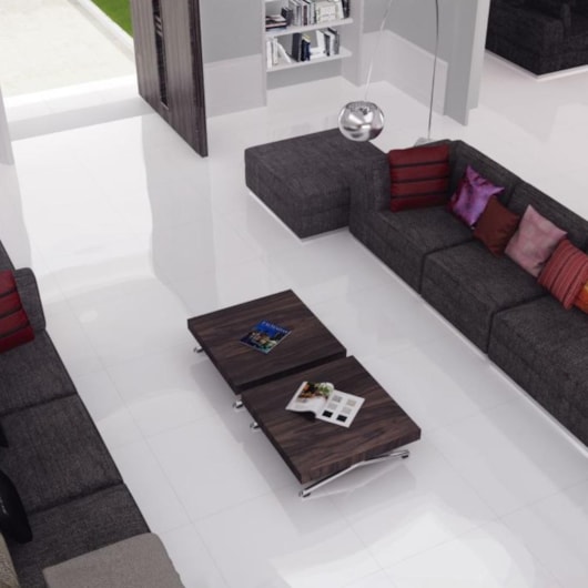 Porcelanato Portinari Croma Branco Natural 87,7x87,7cm Retificado - Imagem principal - 543fcb00-39fe-4b0d-a471-12cb683fb137