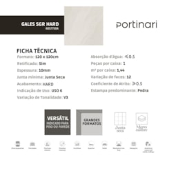 Porcelanato Portinari Gales Sgr Externo 120x120cm Retificado