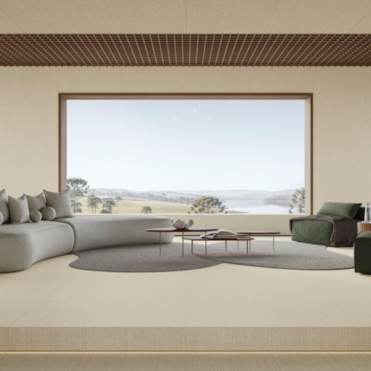 Porcelanato Portinari Limestone Eterna Off White Externo 90x90cm Retificado - Imagem principal - 5ddd5b02-c208-4db3-9302-0d41674db501