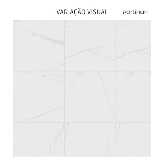 Porcelanato Portinari Lumina Wh Acetinado 100x100cm Retificado - Imagem principal - 122e8aea-e695-4db5-a66c-08c84c9afa63