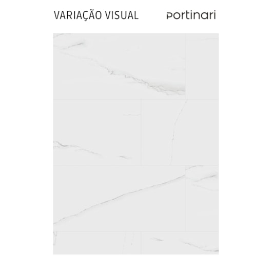 Porcelanato Portinari Lumina Wh Acetinado 60x120cm Retificado - Imagem principal - 6b35d4df-e253-4195-8b31-32dfd439f423