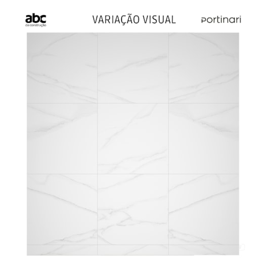 Porcelanato Portinari Lumina Wh Polido 100x100cm Retificado - Imagem principal - 5704a9a4-6660-4a6c-934f-00e148f94b0b
