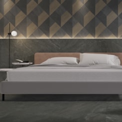 Porcelanato Portinari Monte Etna Decor Bk Mix Matte 58,4x58,4cm Retificado