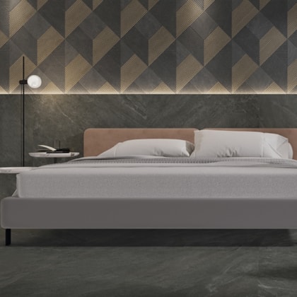 Porcelanato Portinari Monte Etna Decor Bk Mix Matte 58,4x58,4cm Retificado