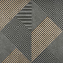 Porcelanato Portinari Monte Etna Decor Bk Mix Matte 58,4x58,4cm Retificado