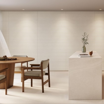 Porcelanato Portinari Santorini Off White Natural 120x120cm Retificado