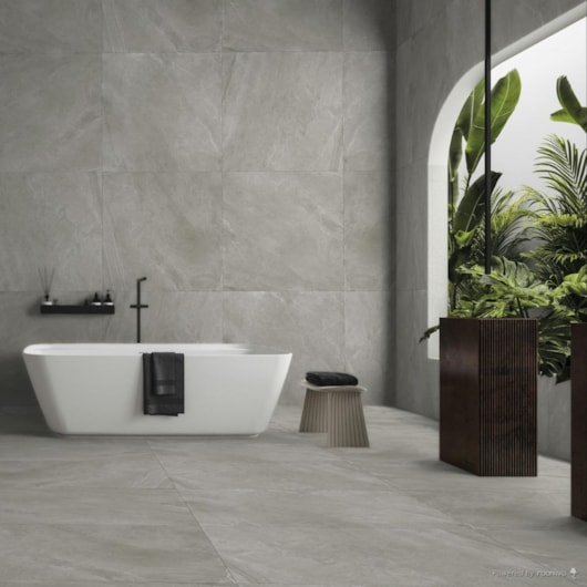 Porcelanato Portinari Scultore Grigio Polido 120x120cm Retificado - Imagem principal - e927708d-5a1a-4f84-bdf8-1444c79da48f
