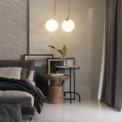 Porcelanato Portinari Solene White Polido 120x120cm Retificado