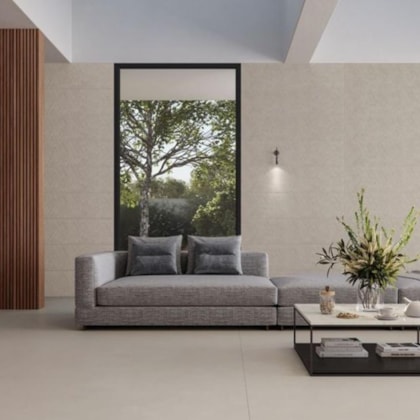 Porcelanato Portinari York Soft Gray Acetinado 90x90cm Retificado